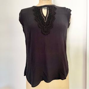 danielrainn Mixed Material Sleeveless Top